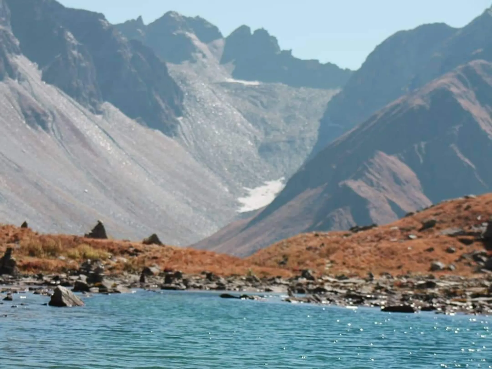 Chandarnahan Lake , a lake at 4200 m, High In Himalayas